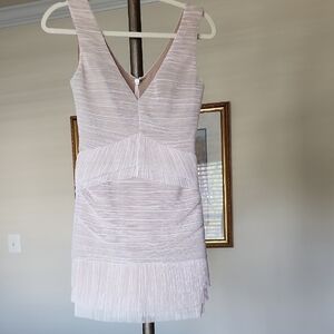 BCBGMaxAzria Beige Textured Mini Dress